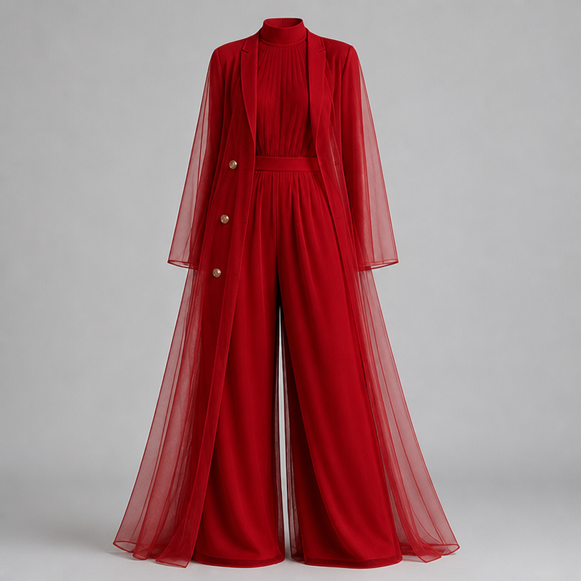 Make it in red
edit the attached fashion design with these instructions: Make it in red. keep it photorealistic, just the design no text