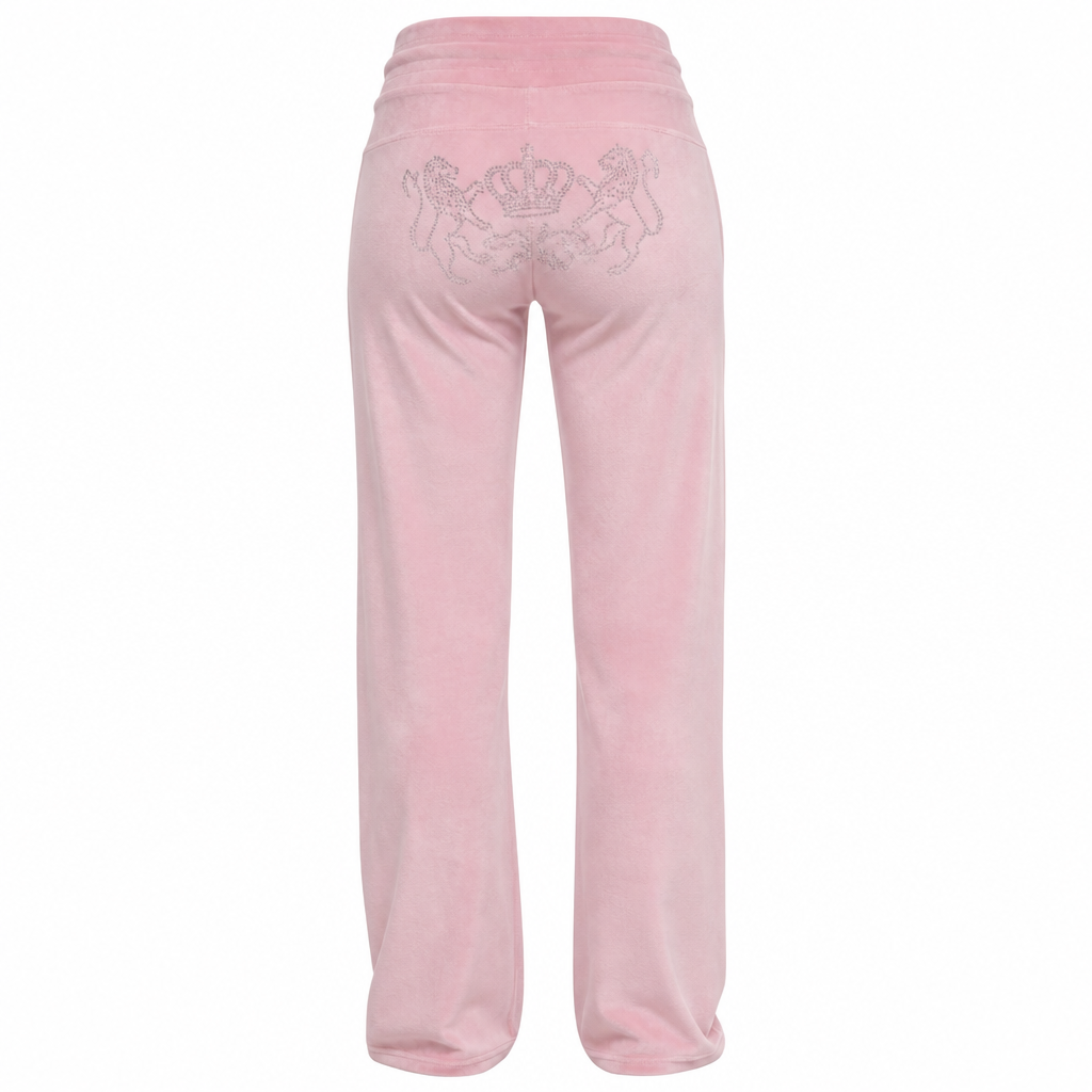 A Female Pants design, made of Velvet, for Casual, suitable for Fall, in Casual + Cozy + Lounge style. baby pink sweatpants, juicy couture logo on the rear
photorealistic fashion design, A Female Pants design, made of Velvet, for Casual, suitable for Fall, in Casual + Cozy + Lounge style. baby pink sweatpants, juicy couture logo on the rear, casual style, just the design no text