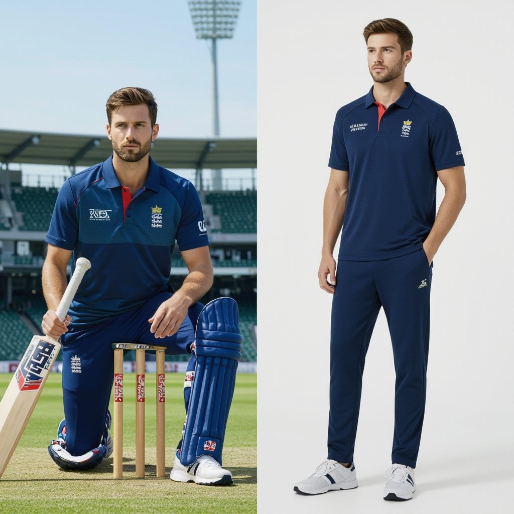 A cricket hersey of ki
Sporty fashion: A cricket jersey in cotton, with athletic fit.