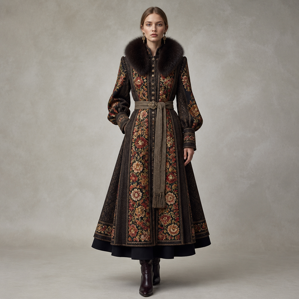 A Female Dress design, suitable for Fall, shown on a model with light skin and a slim figure. Consider Russian fashion — fur and layering traditions, bold patterns, mix of European elegance and Slavic folk motifs. Current season is Summer in Russia. Present it as professional fashion catalogue photography: the garment is the subject, shown full-length with editorial styling, neutral posing and tasteful, non-suggestive framing.
photorealistic fashion design, A Female Dress design, suitable for Fall, shown on a model with light skin and a slim figure. Consider Russian fashion — fur and layering traditions, bold patterns, mix of European elegance and Slavic folk motifs. Current season is Summer in Russia. Present it as professional fashion catalogue photography: the garment is the subject, shown full-length with editorial styling, neutral posing and tasteful, non-suggestive framing., just the design no text