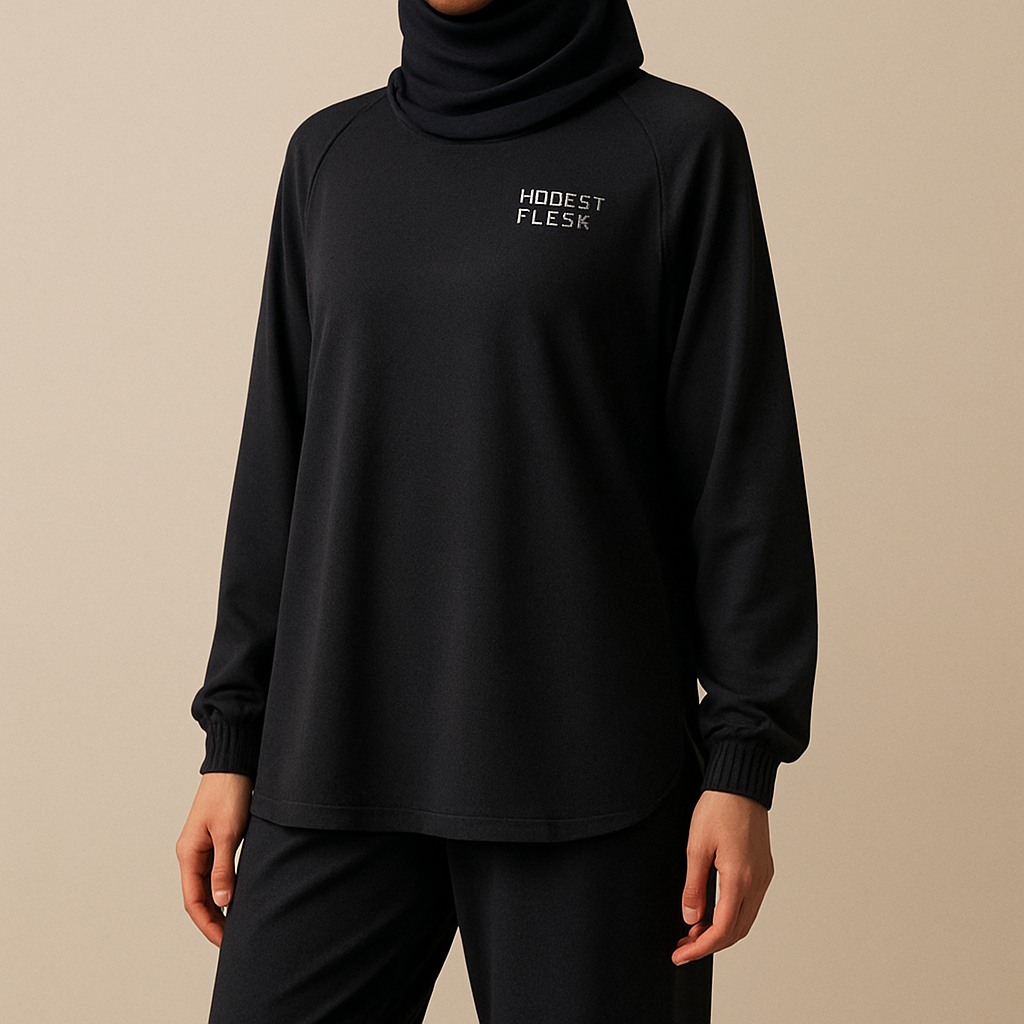 Create a revolutionary women's modest loose gym wear brand called "Modest Fleur". Display the brand name on the in a unique design on the upper right side, in small thick writing that exudes a classy and sophisticated vibe. I'd like four designs, each showcasing different styles and fabrics, with high-end, chic designs to make them truly special. Making it first design in the world
Create a revolutionary women's modest loose gym wear brand called "Modest Fleur". Display the brand name on the in a unique design on the upper right side, in small thick writing that exudes a classy and sophisticated vibe. I'd like four designs, each showcasing different styles and fabrics, with high-end, chic designs to make them truly special. Making it first design in the world