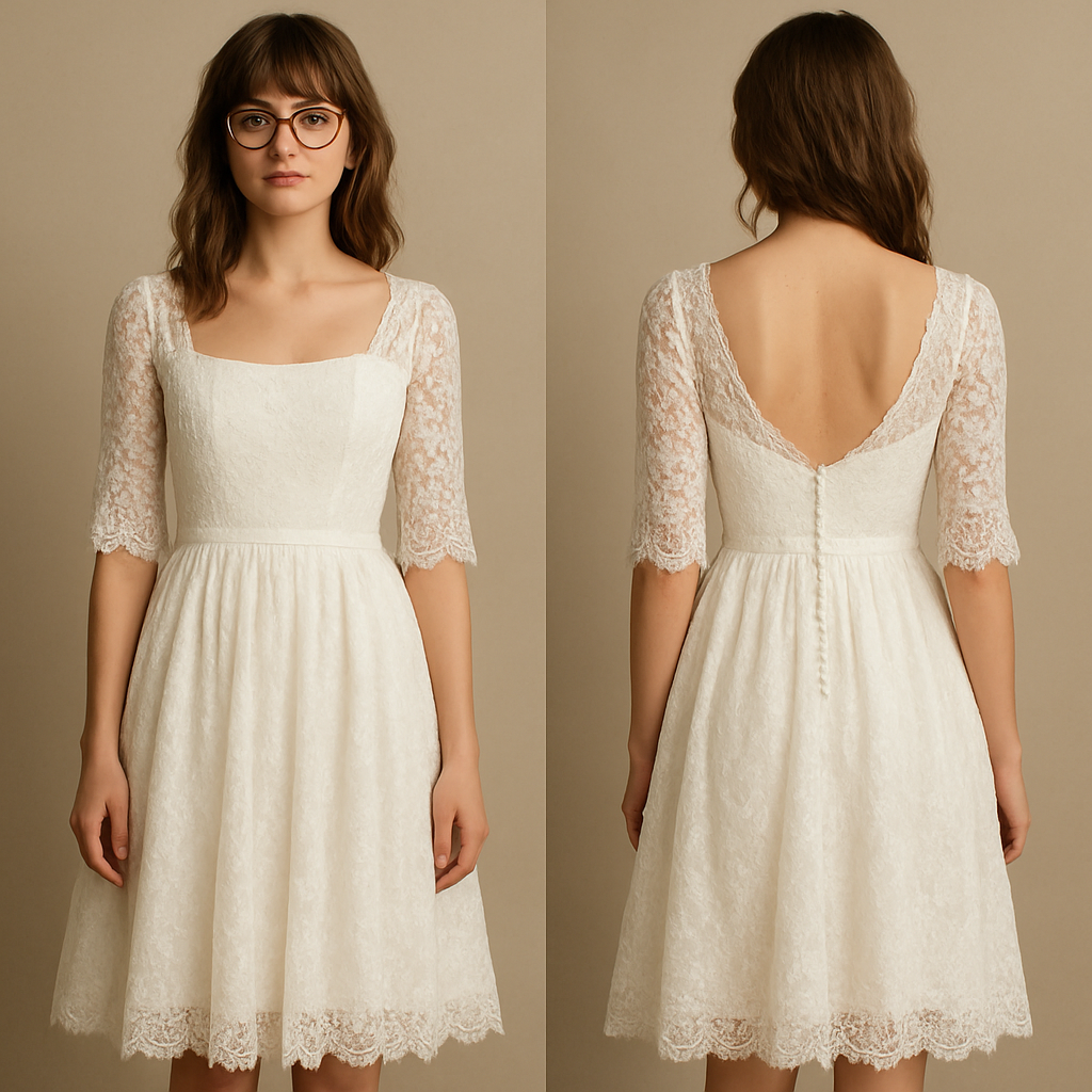 Mid length wedding
dress sleeves
Mid length wedding
dress sleeves , hipster style, show front and back