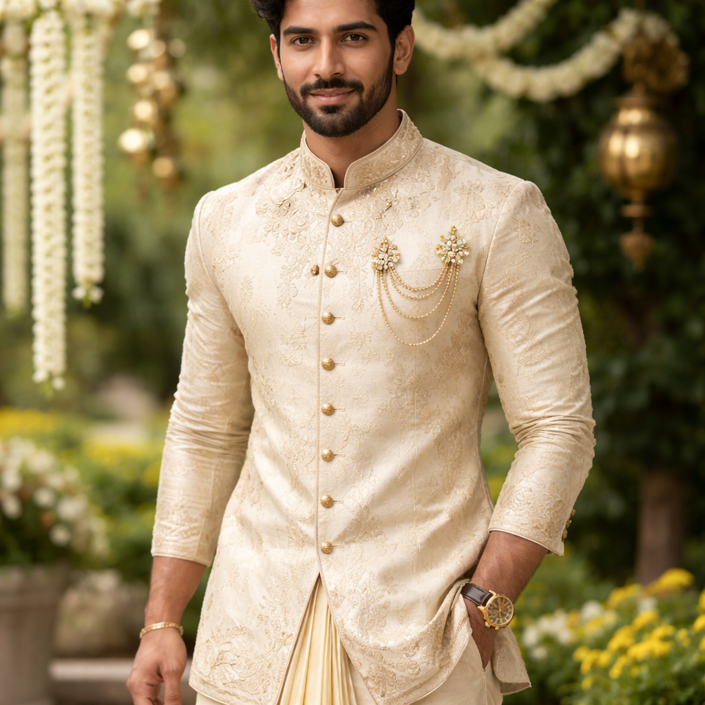 A Male Top design, for Wedding, suitable for Spring. South Indian male keralite
A Male Top design, for Wedding, suitable for Spring. South Indian male keralite