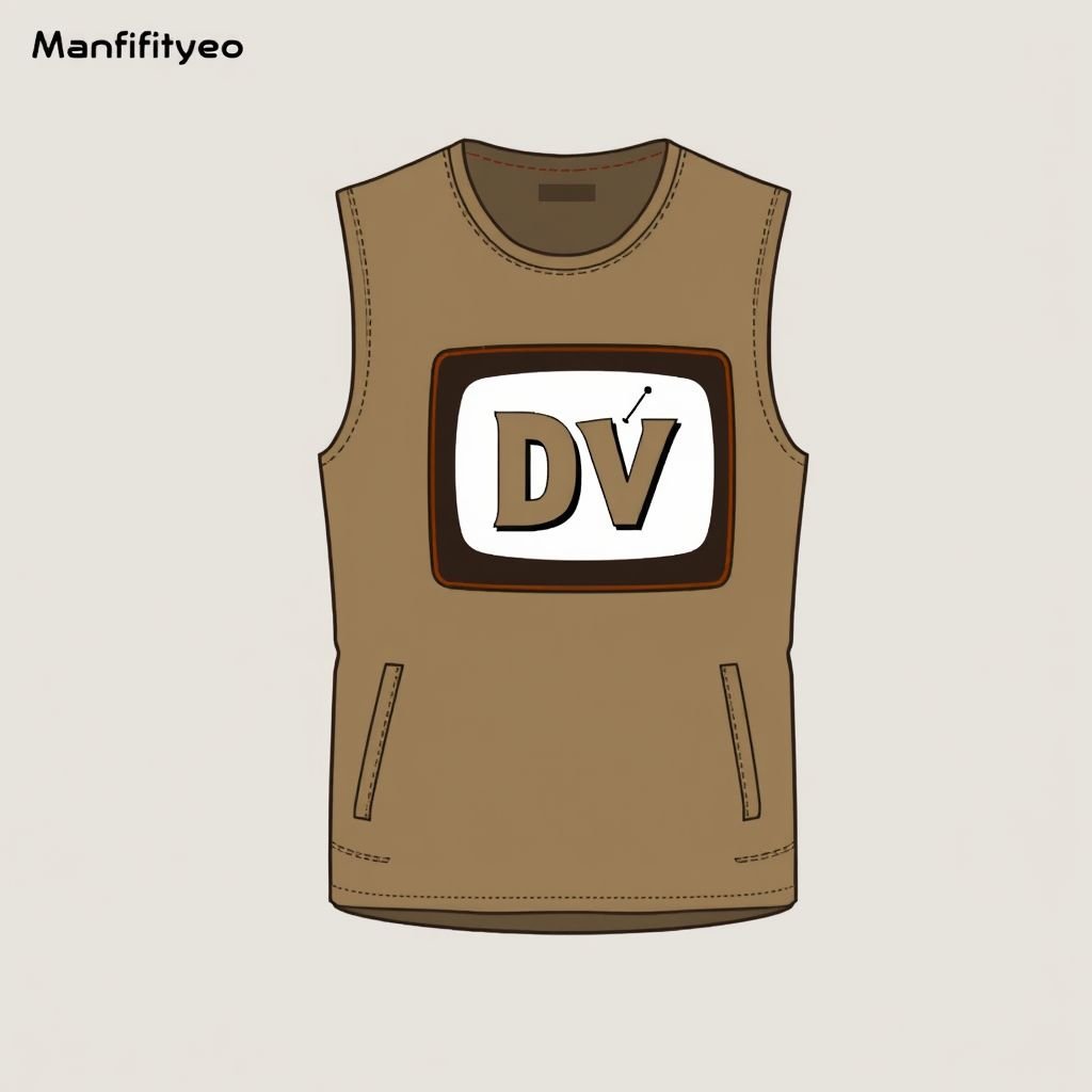 Manfinity RelaxMax Men's Simple Fashion Casual Sleeveless Vest For Daily Wear. With “DV” inside a blank TV in front
Design a casual men's sleeveless vest titled "Manfinity RelaxMax" featuring a minimalist silhouette in soft, breathable fabric. Highlight a playful touch with the letters "DV" displayed inside a vintage-style TV graphic on the chest. Incorporate earthy tones and subtle stitching details for a laid-back yet stylish everyday wear appeal.