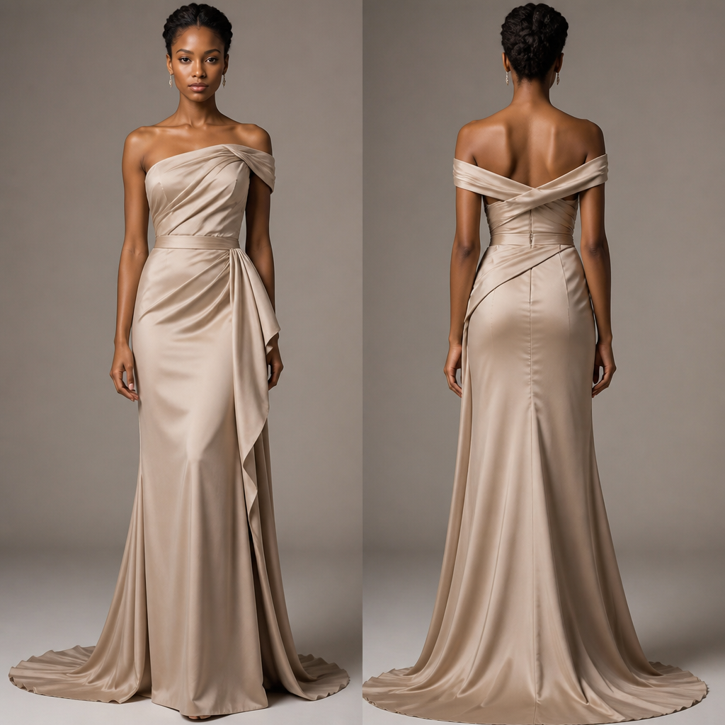 A Female Dress design, for Formal, in Classic style. South Africa fashion aesthetics.
photorealistic fashion design, A Female Dress design, for Formal, in Classic style. South Africa fashion aesthetics., classic style, just the design no text, show front and back