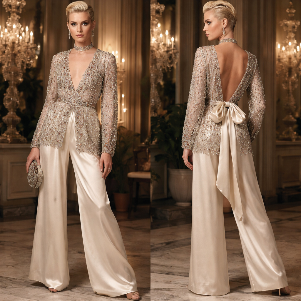 Arnold Scaasi evening pajamas 1966
Androgynous
Arnold Scaasi evening pajamas 1966
Androgynous
, gatsby style, show front and back