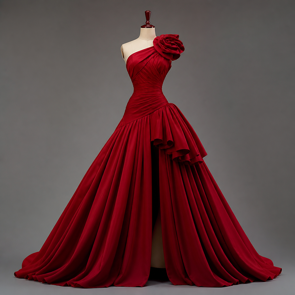 فستان تل احمر
photorealistic fashion design, فستان تل احمر , just the design no text