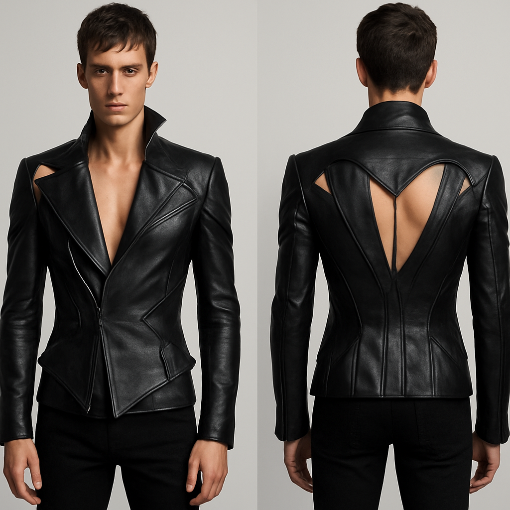 Jacket for man many original in the jitrois style, More daring. A model that is really creative and that is not found everywhere
Jacket for man many original in the jitrois style, More daring. A model that is really creative and that is not found everywhere, show front and back