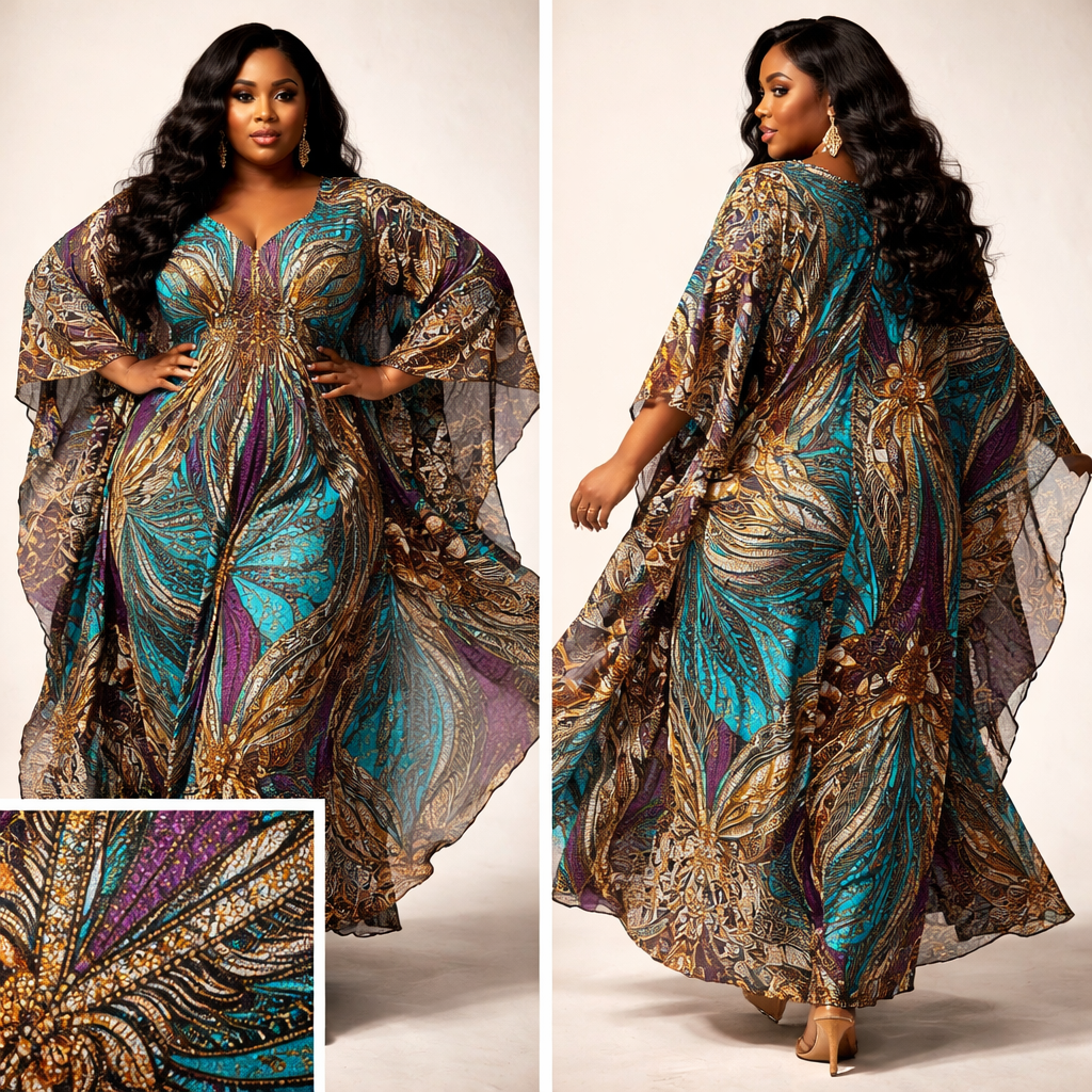 COMMAND BUBU
• Plus-size model (size 3XL–4XL)
• Neutral background (cream or charcoal)
• Hands on waist or walking pose
• Fabric movement visible
• Close-up shot of Ankara detail
COMMAND BUBU
• Plus-size model (size 3XL–4XL)
• Neutral background (cream or charcoal)
• Hands on waist or walking pose
• Fabric movement visible
• Close-up shot of Ankara detail
, show front and back