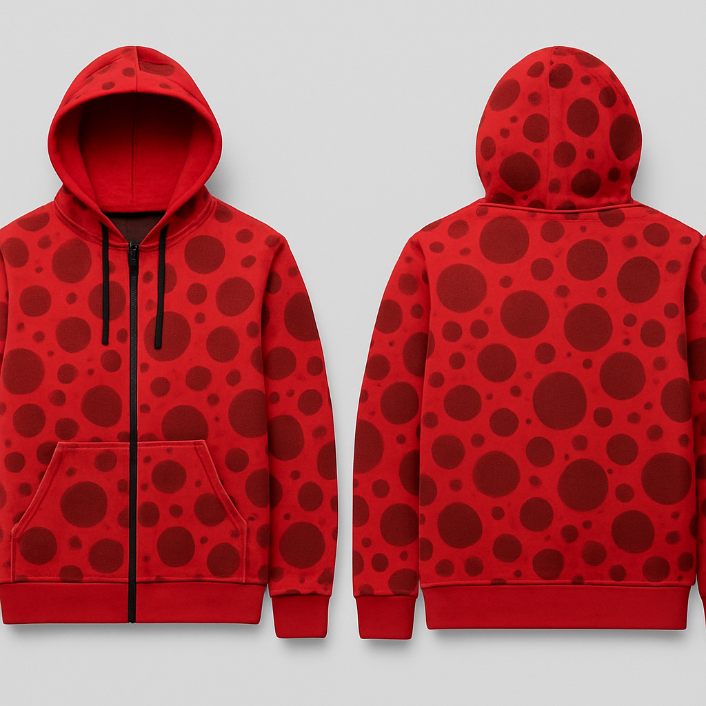 Red Bubble jacket full zip up hood


Red Bubble jacket full zip up hood
, streetwear style, show front and back