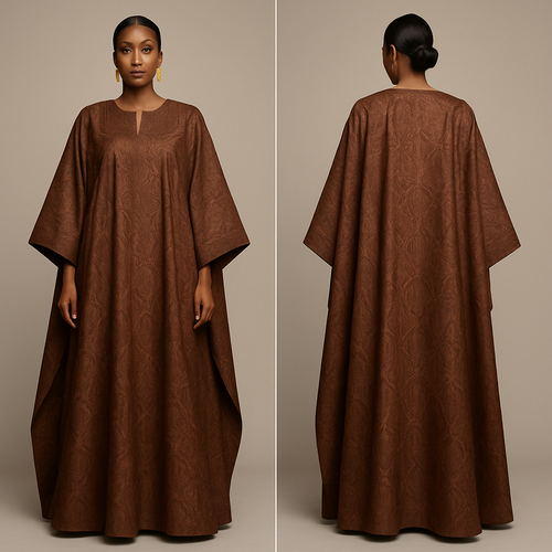 Create a shadda boubou for women that's the first of its kind, unique, classy, and sophisticated in design.