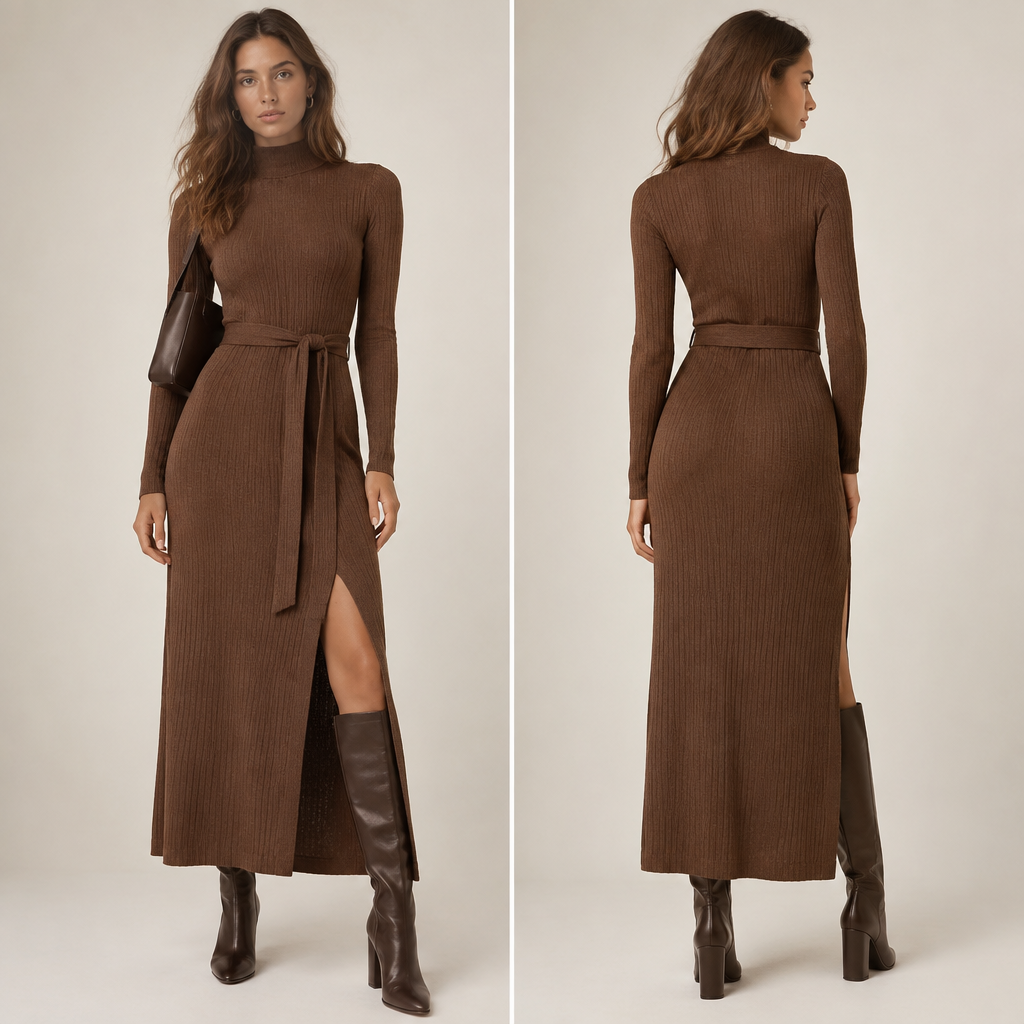 A Female Dress design, suitable for Fall. Consider American fashion — diverse and trend-driven, casual-cool, athleisure influence, regional variety from NYC sophistication to LA relaxed. Current season is Autumn in United States. Present it as professional fashion catalogue photography: the garment is the subject, shown full-length with editorial styling, neutral posing and tasteful, non-suggestive framing.
photorealistic fashion design, A Female Dress design, suitable for Fall. Consider American fashion — diverse and trend-driven, casual-cool, athleisure influence, regional variety from NYC sophistication to LA relaxed. Current season is Autumn in United States. Present it as professional fashion catalogue photography: the garment is the subject, shown full-length with editorial styling, neutral posing and tasteful, non-suggestive framing., just the design no text