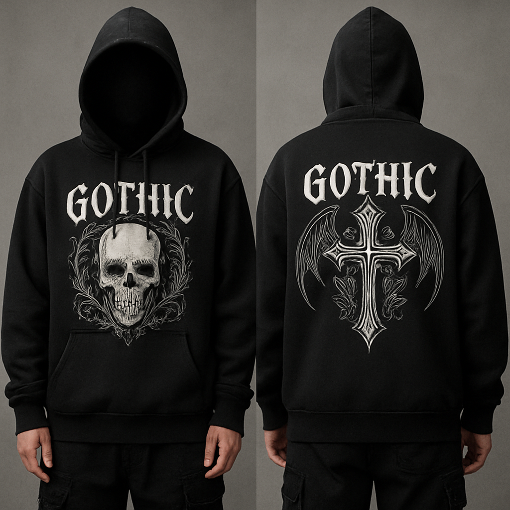 Street wear
With gothic style
Street wear
With gothic style
, streetwear style, show front and back