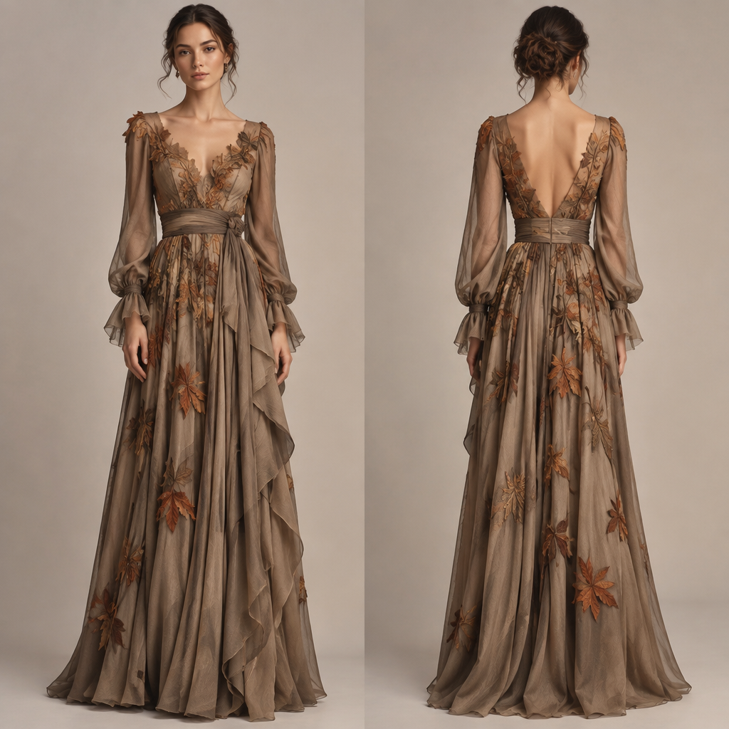 A Dress design, in a Neutrals color palette, suitable for Fall. IR fashion aesthetics. Current season is Autumn in IR. Present it as professional fashion catalogue photography: the garment is the subject, shown full-length with editorial styling, neutral posing and tasteful, non-suggestive framing.
photorealistic fashion design, A Dress design, in a Neutrals color palette, suitable for Fall. IR fashion aesthetics. Current season is Autumn in IR. Present it as professional fashion catalogue photography: the garment is the subject, shown full-length with editorial styling, neutral posing and tasteful, non-suggestive framing., just the design no text, show front and back