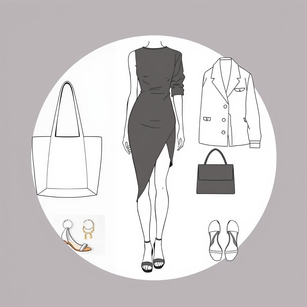 Someone with out a lot of clothes
Design a minimalist capsule wardrobe featuring a monochromatic palette with versatile pieces. Imagine a form-fitting, asymmetrical dress paired with a streamlined utility jacket and sleek sandals. Include a structured tote bag and delicate gold accessories. Ensure each piece embodies simplicity, functionality, and elegance, celebrating the beauty of less in everyday style.