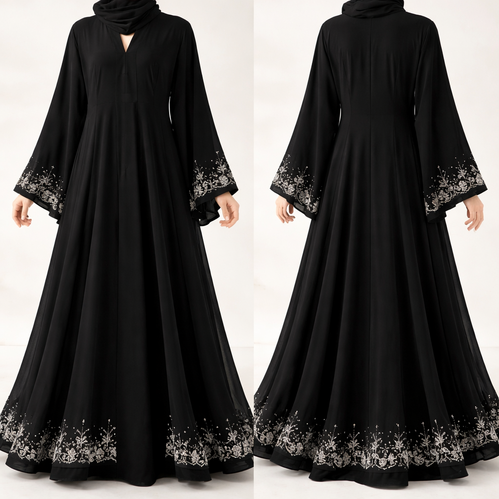 اريد عباية سوداء بقصة كلووش وشغل يدوي بسيط من عالاطراف وقماش دبل شيفون
اريد عباية سوداء بقصة كلووش وشغل يدوي بسيط من عالاطراف وقماش دبل شيفون
, classic style, show front and back