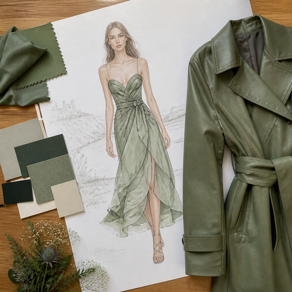 A Female Dress design, suitable for Summer. Fashion leather coat on table. Ireland fashion aesthetics.
photorealistic fashion design, A Female Dress design, suitable for Summer. Fashion leather coat on table. Ireland fashion aesthetics., just the design no text