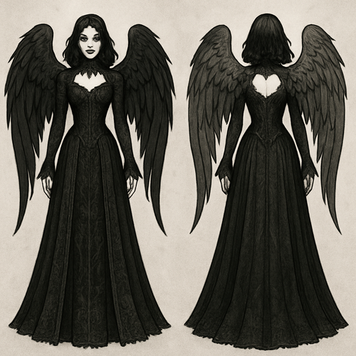 Make the right wing a little lighter and at the root of where the wings come out can you drop it/ curve it more so it’s more of a heart shape at the top 