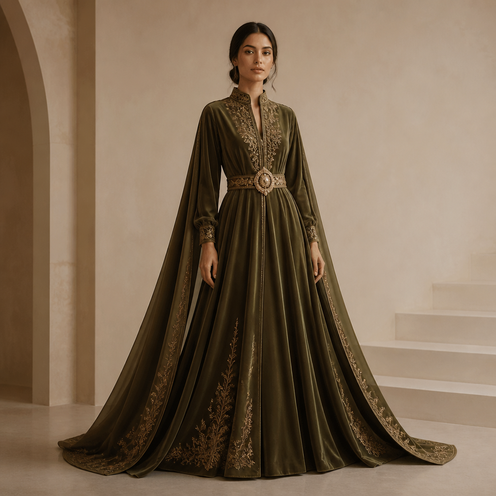 A Female Dress design, suitable for Fall. اريد فستان الاحلام و الخيال و النبلاء راقي و بسيط. Tunisia fashion aesthetics. Present it as professional fashion catalogue photography: the garment is the subject, shown full-length with editorial styling, neutral posing and tasteful, non-suggestive framing.
photorealistic fashion design, A Female Dress design, suitable for Fall. اريد فستان الاحلام و الخيال و النبلاء راقي و بسيط. Tunisia fashion aesthetics. Present it as professional fashion catalogue photography: the garment is the subject, shown full-length with editorial styling, neutral posing and tasteful, non-suggestive framing., just the design no text