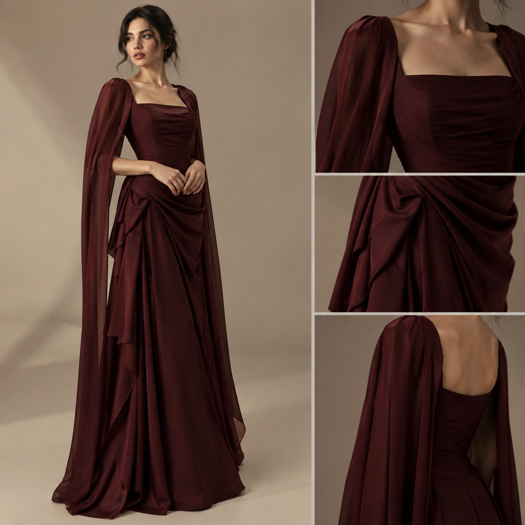 اريد فستان نجي لونه ماروني اجيب قماشه لون الماروني اضيفني من الكتب. IQ fashion aesthetics. Present it as professional fashion catalogue photography: the garment is the subject, shown full-length with editorial styling, neutral posing and tasteful, non-suggestive framing.
photorealistic fashion design, اريد فستان نجي لونه ماروني اجيب قماشه لون الماروني اضيفني من الكتب. IQ fashion aesthetics. Present it as professional fashion catalogue photography: the garment is the subject, shown full-length with editorial styling, neutral posing and tasteful, non-suggestive framing., just the design no text