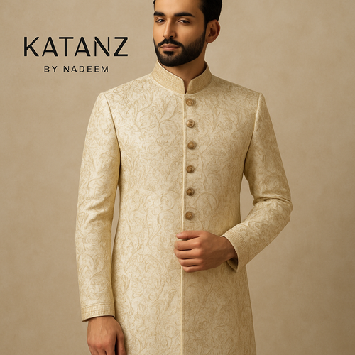 Sherwani with brand name Katanz By Nadeem
