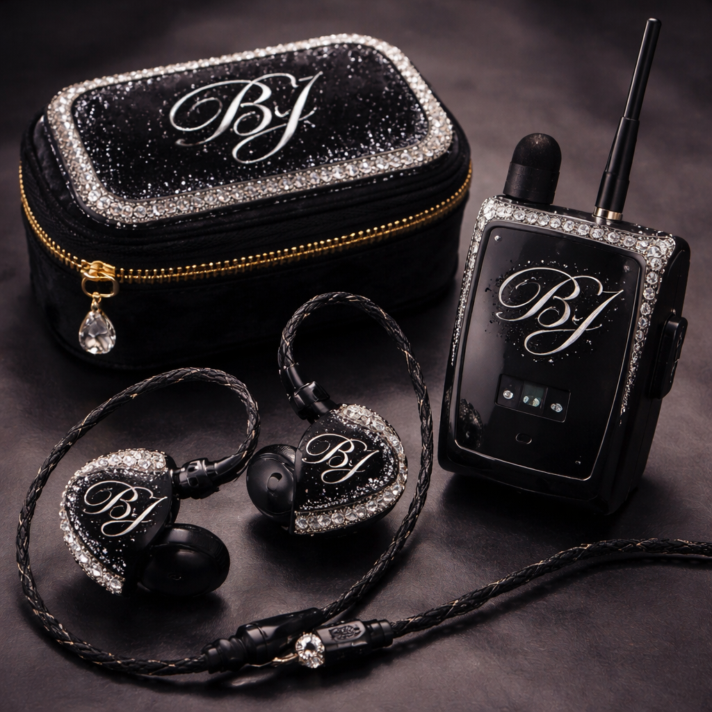 Ear piece and case and microphone matching delicate swarosky BJ written professional for stage more sophicatted not so childish like Lana del rey vibe in black colour more delicate and feminine
Ear piece and case and microphone matching delicate swarosky BJ written professional for stage more sophicatted not so childish like Lana del rey vibe in black colour more delicate and feminine
, show front and back