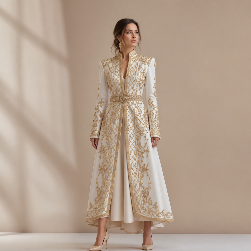 تيل قصير عندي مو طويل للاسفل. Algeria fashion aesthetics. Present it as professional fashion catalogue photography: the garment is the subject, shown full-length with editorial styling, neutral posing and tasteful, non-suggestive framing.
photorealistic fashion design, تيل قصير عندي مو طويل للاسفل. Algeria fashion aesthetics. Present it as professional fashion catalogue photography: the garment is the subject, shown full-length with editorial styling, neutral posing and tasteful, non-suggestive framing., just the design no text