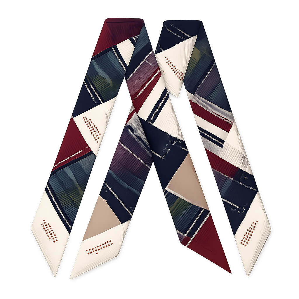 Design a silk twilly that is 5x 86 cm to be wrapped around the handle of a purse
Make it iconic patchwork that is simple and tailored like the one from J.Press that chuck bass wore in Gossip girl. A feminine version. Way more simple. Add my Jolie Franc logo at oblique edges. Needs to be sophisticated
Design a silk twilly that is 5x 86 cm to be wrapped around the handle of a purse
Make it iconic patchwork that is simple and tailored like the one from J.Press that chuck bass wore in Gossip girl. A feminine version. Way more simple. Add my Jolie Franc logo at oblique edges. Needs to be sophisticated , classic style, show front and back