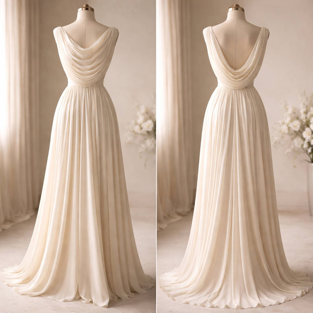 Crée une robe longue soft et élégante en tissu dampé sans ceinture Ça donne un rendu intemporel, chic, féminin et raffiné.
Crée une robe longue soft et élégante en tissu dampé sans ceinture Ça donne un rendu intemporel, chic, féminin et raffiné.
, classic style, show front and back