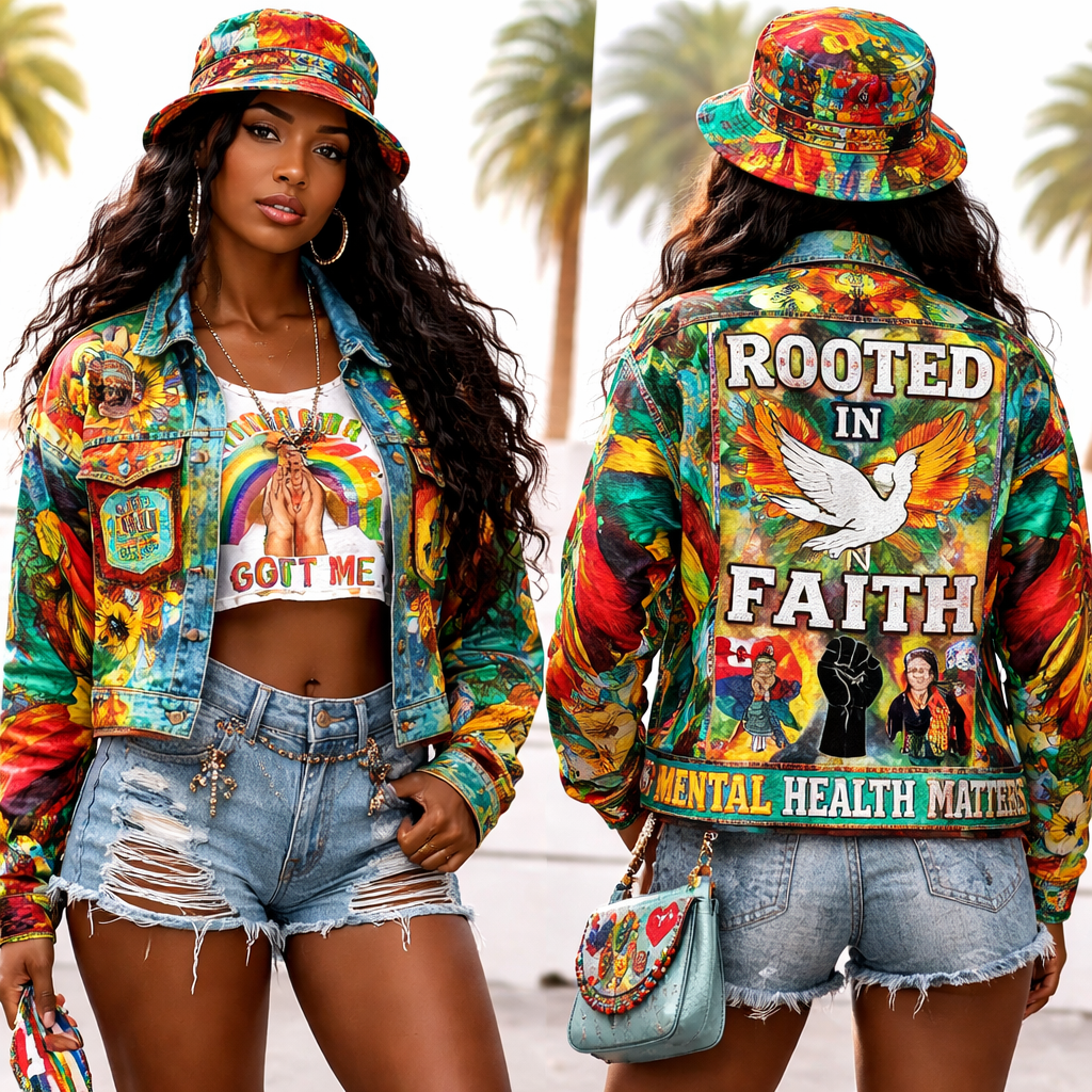 Designer, black pride, West Indies pride, Native American pride, rooted in faith, Jesus and God, mental health awareness
Designer, black pride, West Indies pride, Native American pride, rooted in faith, Jesus and God, mental health awareness , millennial style, show front and back