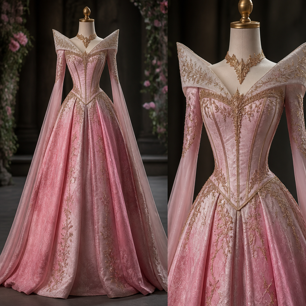 sleeping beauty princess aurora. Romania fashion aesthetics.
photorealistic fashion design, sleeping beauty princess aurora. Romania fashion aesthetics., just the design no text