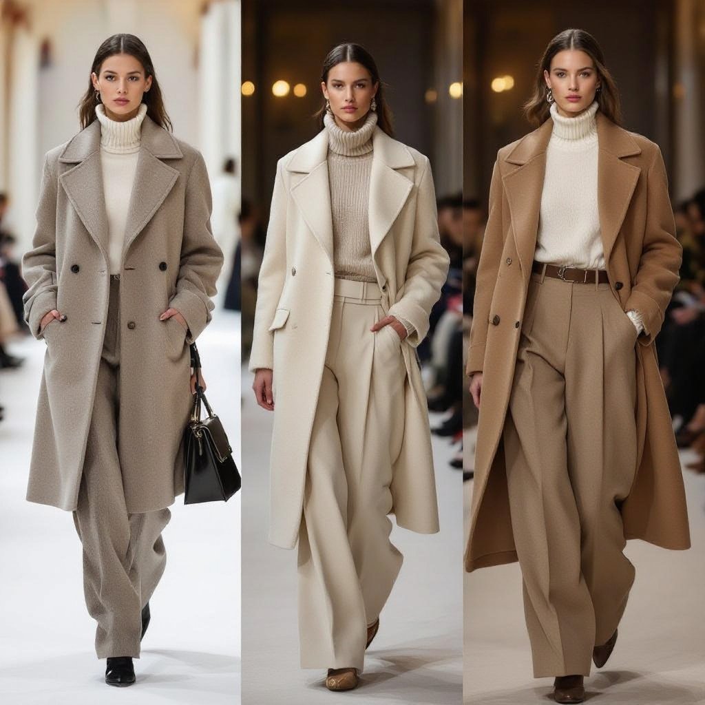 Old money style winter 2026
Old money style winter 2026. Classic wool coats, tailored cashmere sweaters, silk blouses. Elegant A-line skirts and wide-leg trousers. Understated luxury with clean lines and a timeless aesthetic.