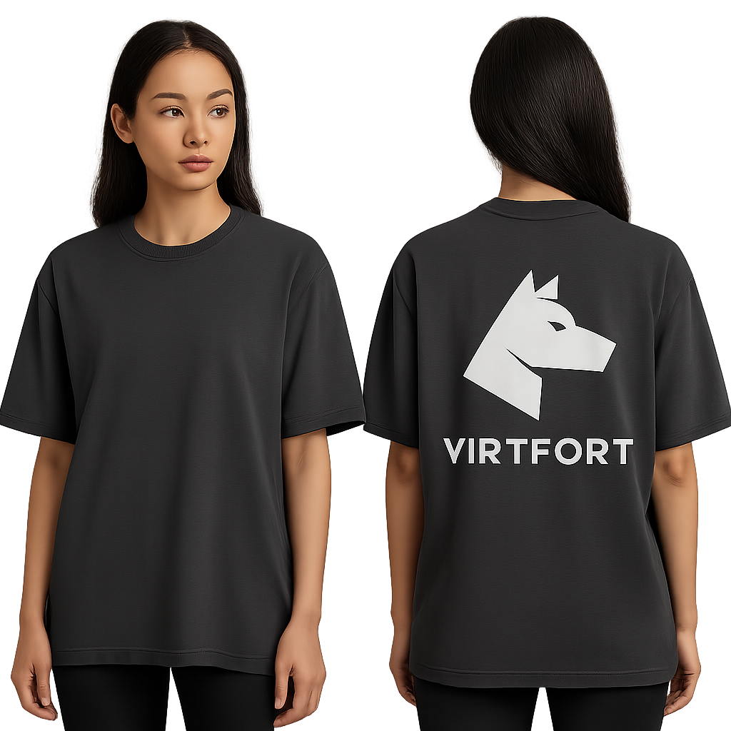 Playera para hacer ejercicio estilo aversize con el logo en la espalda solamente
Mi logo es este Estructura general:
El logo está compuesto por dos elementos:
1. Símbolo principal: una silueta blanca de la cabeza de un perro (Cerbero), diseñada en estilo geométrico minimalista.
2. Texto inferior: la palabra “VIRTFORT” en mayúsculas separadas, tipografía Zeniq Nano, sans-serif geométrica, con espaciado amplio entre letras.
⸻
🐺 Símbolo del Cerbero
• Forma general: perfil lateral derecho de la cabeza de un perro fuerte y vigilante.
• Estilo: vectorial, con líneas rectas y diagonales, sin contornos ni rellenos adicionales.
• Fondo: completamente transparente (la figura está formada solo por la silueta blanca).
• Trazos definidos:
• Hocico angular: parte frontal en una diagonal descendente de ~30°, terminando en una punta recta.
• Mandíbula inferior: línea horizontal corta (~20° hacia arriba) unida a una curva mínima que sube al cuello.
• Oreja principal: triángulo equilátero agudo (ángulo superior ~45°) apuntando hacia atrás.
• Cuello: trazo diagonal descendente hacia la derecha (~35°), marcando fuerza.
• Ojo: pequeño rombo o triángulo vacío centrado en el tercio superior.
• No hay sombras ni rellenos; todos los trazos son compactos y uniformes.
⸻
🅰️ Texto “VIRTFORT”
• Fuente: Zeniq Nano (o similar geométrica sin serifas).
• Estilo: mayúsculas, espaciadas, alineadas horizontalmente.
• Espaciado: entre cada letra hay un margen de 0.2x la altura de letra.
• Color: blanco puro (#FFFFFF) cuando va sobre fondos oscuros.
• Altura de letras: aprox. ⅓ del alto del símbolo.
• Grosor uniforme, líneas limpias, sin sombra ni degradado.
⸻
🎨 Paleta de color (usada según fondo)
• Blanco principal: #FFFFFF
• Alternativas del manual corporativo:
• Azul oscuro #001232
• Rojo vino #570F10
• Gris medio #666666
• Rosa pálido #E8C5DB
• Azul claro #92BBCD
⸻
⚖️ Proporciones
• El símbolo del perro ocupa el 65% del alto total del logo.
• El texto ocupa el 35% inferior, centrado horizontalmente.
• El ancho del texto “VIRTFORT” coincide con el ancho total del símbolo (alineación perfecta).
• Espacio vertical entre el símbolo y el texto: 10% de la altura de la letra.
⸻
🧭 Estilo general
• Minimalista, técnico y moderno.
• Simboliza virtud, fuerza, vigilancia y disciplina.
• Se adapta a ropa deportiva premium y superficies textiles.
Playera para hacer ejercicio estilo aversize con el logo en la espalda solamente
Mi logo es este Estructura general:
El logo está compuesto por dos elementos:
1. Símbolo principal: una silueta blanca de la cabeza de un perro (Cerbero), diseñada en estilo geométrico minimalista.
2. Texto inferior: la palabra “VIRTFORT” en mayúsculas separadas, tipografía Zeniq Nano, sans-serif geométrica, con espaciado amplio entre letras.
⸻
🐺 Símbolo del Cerbero
• Forma general: perfil lateral derecho de la cabeza de un perro fuerte y vigilante.
• Estilo: vectorial, con líneas rectas y diagonales, sin contornos ni rellenos adicionales.
• Fondo: completamente transparente (la figura está formada solo por la silueta blanca).
• Trazos definidos:
• Hocico angular: parte frontal en una diagonal descendente de ~30°, terminando en una punta recta.
• Mandíbula inferior: línea horizontal corta (~20° hacia arriba) unida a una curva mínima que sube al cuello.
• Oreja principal: triángulo equilátero agudo (ángulo superior ~45°) apuntando hacia atrás.
• Cuello: trazo diagonal descendente hacia la derecha (~35°), marcando fuerza.
• Ojo: pequeño rombo o triángulo vacío centrado en el tercio superior.
• No hay sombras ni rellenos; todos los trazos son compactos y uniformes.
⸻
🅰️ Texto “VIRTFORT”
• Fuente: Zeniq Nano (o similar geométrica sin serifas).
• Estilo: mayúsculas, espaciadas, alineadas horizontalmente.
• Espaciado: entre cada letra hay un margen de 0.2x la altura de letra.
• Color: blanco puro (#FFFFFF) cuando va sobre fondos oscuros.
• Altura de letras: aprox. ⅓ del alto del símbolo.
• Grosor uniforme, líneas limpias, sin sombra ni degradado.
⸻
🎨 Paleta de color (usada según fondo)
• Blanco principal: #FFFFFF
• Alternativas del manual corporativo:
• Azul oscuro #001232
• Rojo vino #570F10
• Gris medio #666666
• Rosa pálido #E8C5DB
• Azul claro #92BBCD
⸻
⚖️ Proporciones
• El símbolo del perro ocupa el 65% del alto total del logo.
• El texto ocupa el 35% inferior, centrado horizontalmente.
• El ancho del texto “VIRTFORT” coincide con el ancho total del símbolo (alineación perfecta).
• Espacio vertical entre el símbolo y el texto: 10% de la altura de la letra.
⸻
🧭 Estilo general
• Minimalista, técnico y moderno.
• Simboliza virtud, fuerza, vigilancia y disciplina.
• Se adapta a ropa deportiva premium y superficies textiles.
, korean_fashion style, show front and back