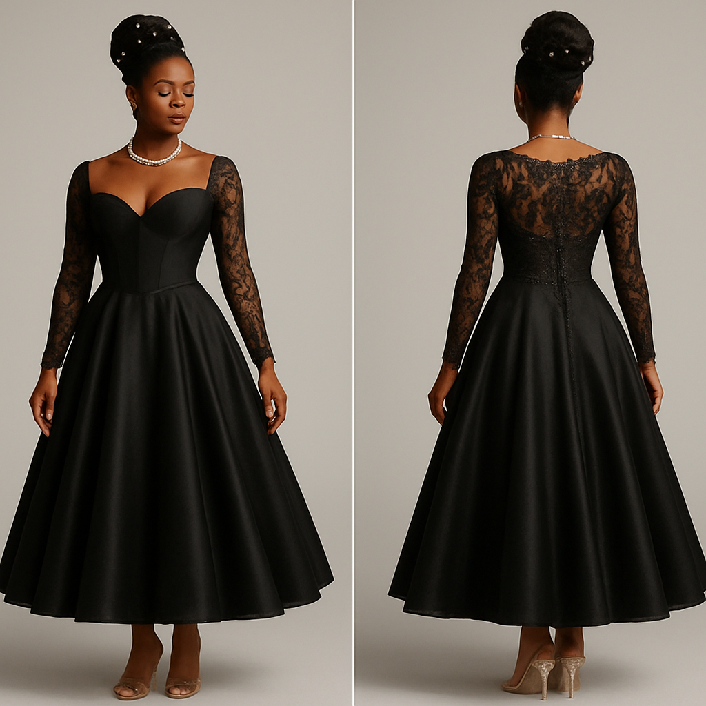 Black woman
Updo with pearls 
Diamond necklace and diamond bracelet 
Ballroom style dress with 
Breast cut 
Lifted up chest
Lace sleeves with clear designs 
Clear heels 
Black woman
Updo with pearls 
Diamond necklace and diamond bracelet 
Ballroom style dress with 
Breast cut 
Lifted up chest
Lace sleeves with clear designs 
Clear heels 
, show front and back