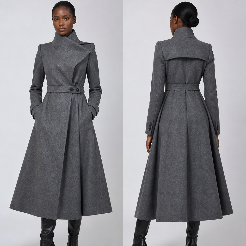 A Female Dress design, suitable for Winter. ZW fashion aesthetics. Current season is Winter in ZW.
photorealistic fashion design, A Female Dress design, suitable for Winter. ZW fashion aesthetics. Current season is Winter in ZW., just the design no text