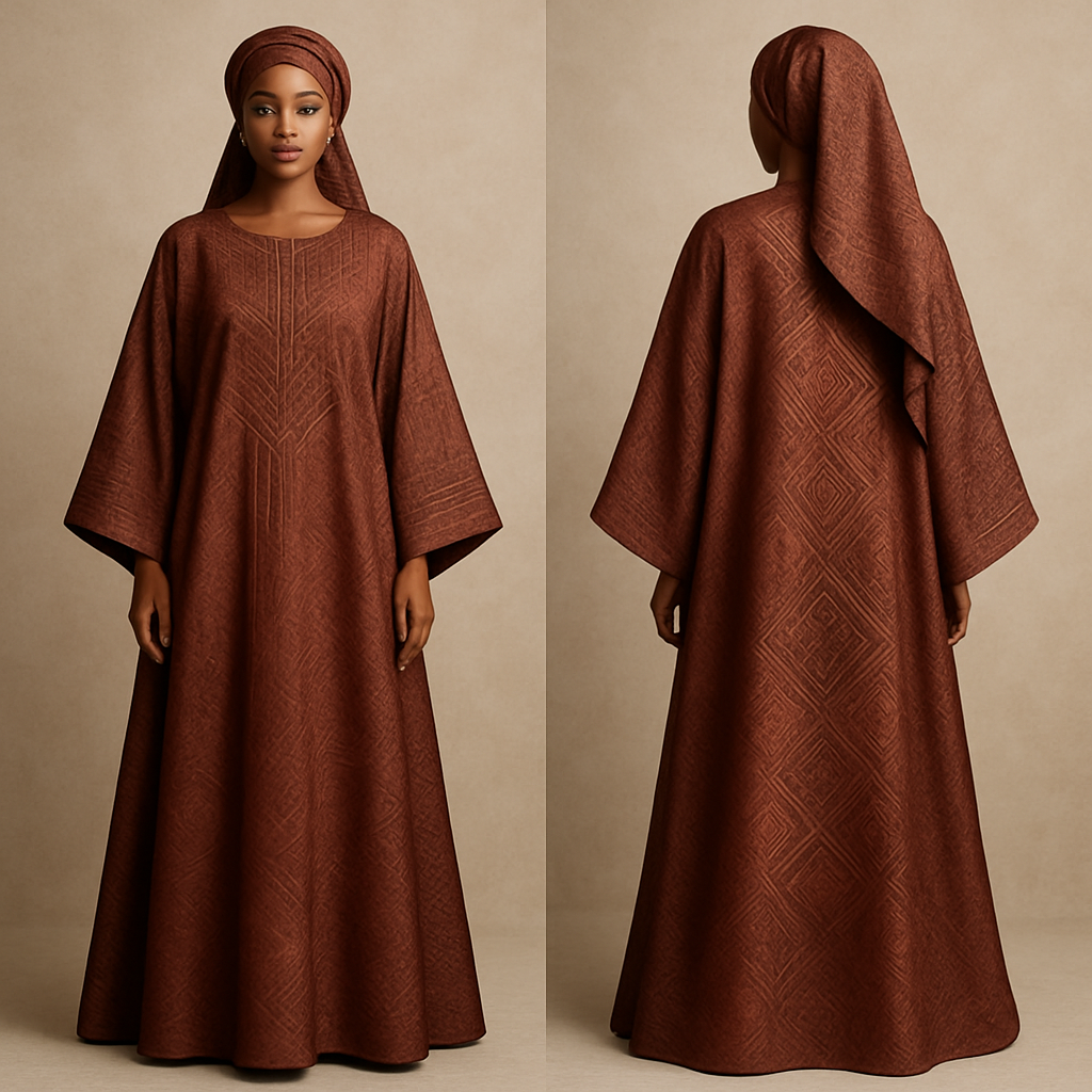Create a shadda boubou for women that’s the first of its kind, unique, classy, and sophisticated in design.
Create a shadda boubou for women that’s the first of its kind, unique, classy, and sophisticated in design. , show front and back