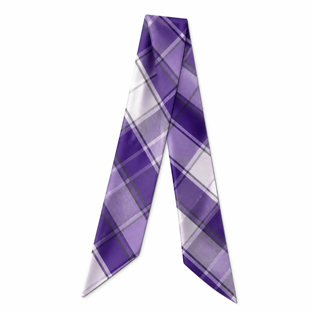 Design a silk twilly that is for Kansas State. Use their school colors in a simple plaid
photorealistic fashion design, Design a silk twilly that is for Kansas State. Use their school colors in a simple plaid, classic style, just the design no text
