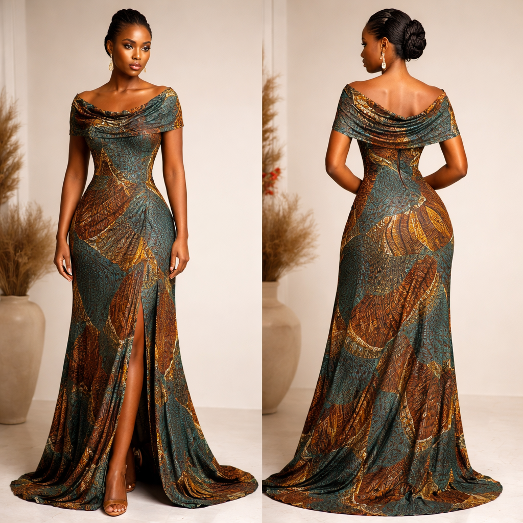Crée une robe longue soft et élégante en tissu dampé sans ceinture
Le style doit être une belle robe africaine fais en tissus africain un autre model stp avec bouton et fente devant fais manche courte Robe chic fais un autre modèle encore avec la manche ample mem le haut ample
Crée une robe longue soft et élégante en tissu dampé sans ceinture
Le style doit être une belle robe africaine fais en tissus africain un autre model stp avec bouton et fente devant fais manche courte Robe chic fais un autre modèle encore avec la manche ample mem le haut ample , business style, show front and back