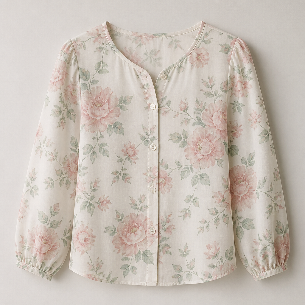 A Female Top design, in Minimalist style. quiero que sea una blusa con el escote que sea menos quiero que sea una blusa muy casual pero que se vea bonita con menos escote y que el estampado sea de flores así como las de antes que sea vintage en colores blancos rosa pastel y menta las hojas con color menta pastel y que sea de cuatro botones adelante. PA fashion aesthetics.
photorealistic fashion design, A Female Top design, in Minimalist style. quiero que sea una blusa con el escote que sea menos quiero que sea una blusa muy casual pero que se vea bonita con menos escote y que el estampado sea de flores así como las de antes que sea vintage en colores blancos rosa pastel y menta las hojas con color menta pastel y que sea de cuatro botones adelante. PA fashion aesthetics., minimalist style, just the design no text