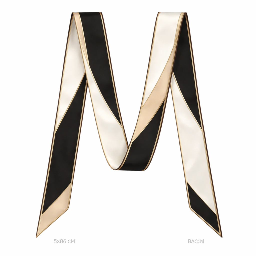 Design a silk twilly that is 5x 86 cm to be wrapped around the handle of a purse
Make it iconic. Very Simple and tailored. No chains. Elegant and sophisticated
Design a silk twilly that is 5x 86 cm to be wrapped around the handle of a purse
Make it iconic. Very Simple and tailored. No chains. Elegant and sophisticated , classic style, show front and back