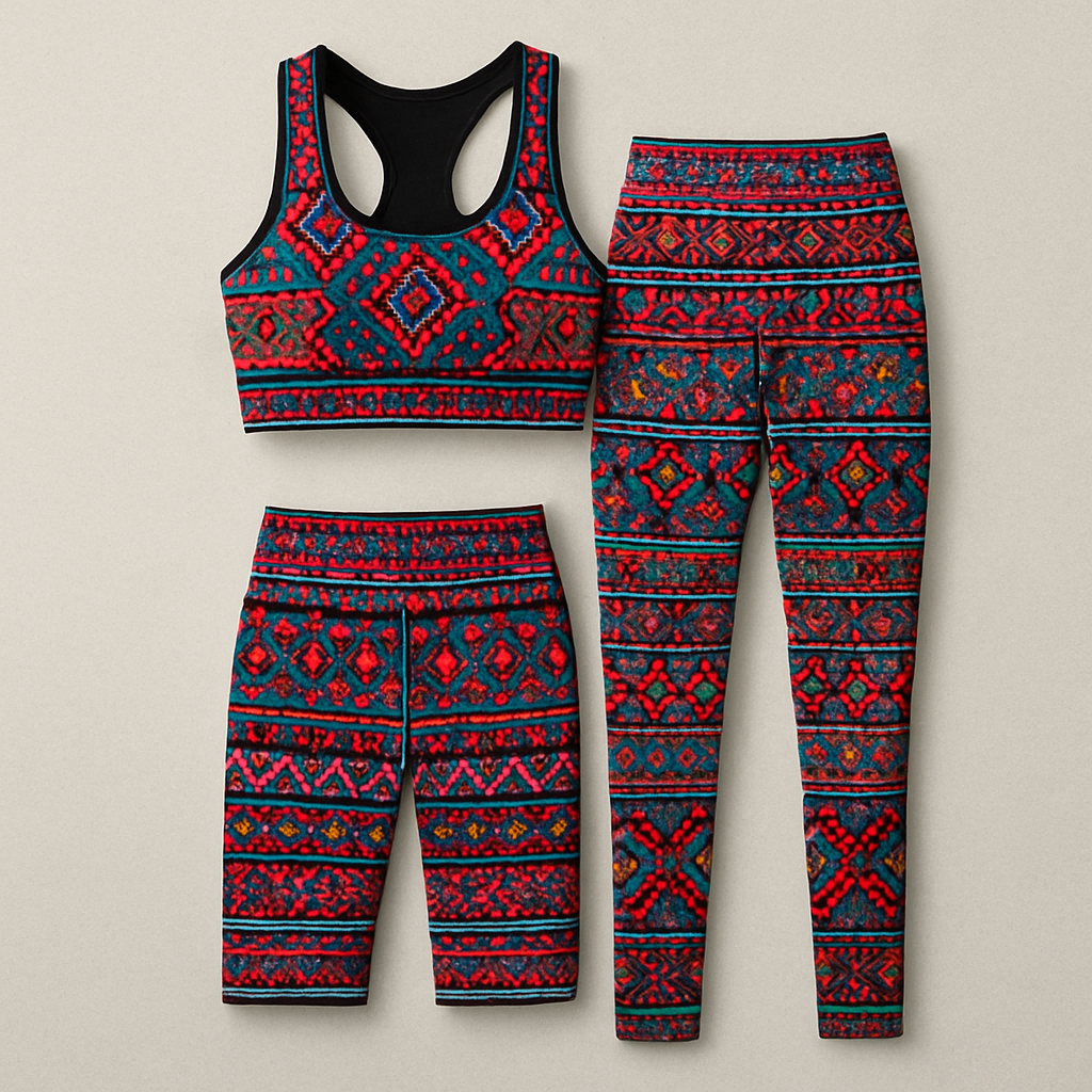Design a 2 Piece gym set with traditional print
Design a 2 Piece gym set with traditional print, sporty style