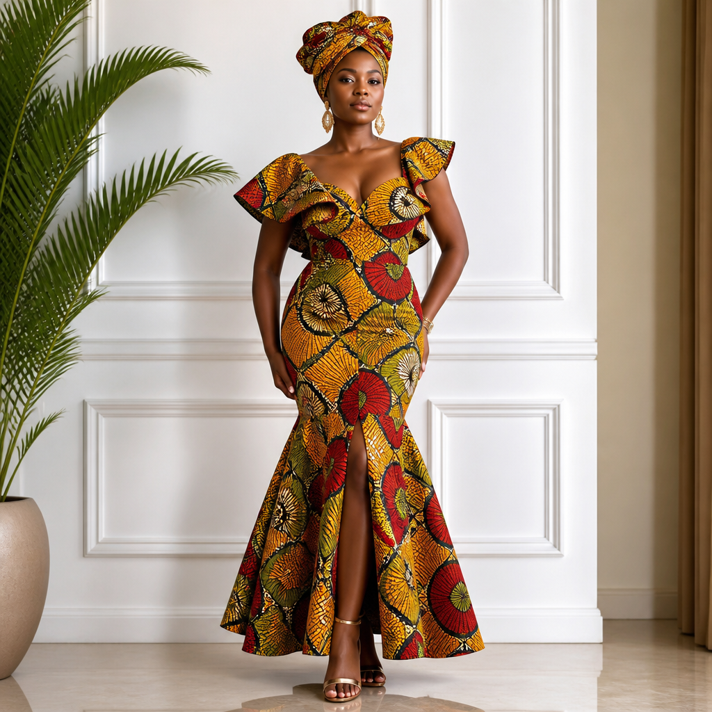 A Female Dress design, suitable for Summer. Consider Nigerian fashion — Ankara prints, aso-oke, adire, agbada; vibrant patterns, head-wraps (gele), bold colors and statement pieces.
photorealistic fashion design, A Female Dress design, suitable for Summer. Consider Nigerian fashion — Ankara prints, aso-oke, adire, agbada; vibrant patterns, head-wraps (gele), bold colors and statement pieces., just the design no text