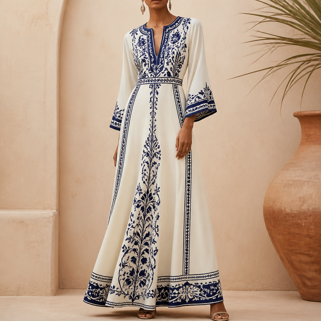 A Dress design, in Mediterranean style. Morocco fashion aesthetics.
photorealistic fashion design, A Dress design, in Mediterranean style. Morocco fashion aesthetics., mediterranean style, just the design no text