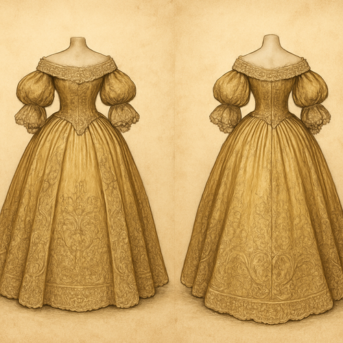 A gown for royalties
