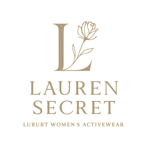 Elegant logo for a luxury women’s activewear brand named Lauren Secret. A refined monogram “L” subtly integrated with a minimalist rose design. The rose should appear as a natural extension of the letter — delicate, not literal. Thin lines, graceful curves, soft and modern serif typeface. Colors: nude, champagne gold, black. Style: couture-inspired, sensual, timeless, feminine, luxurious.