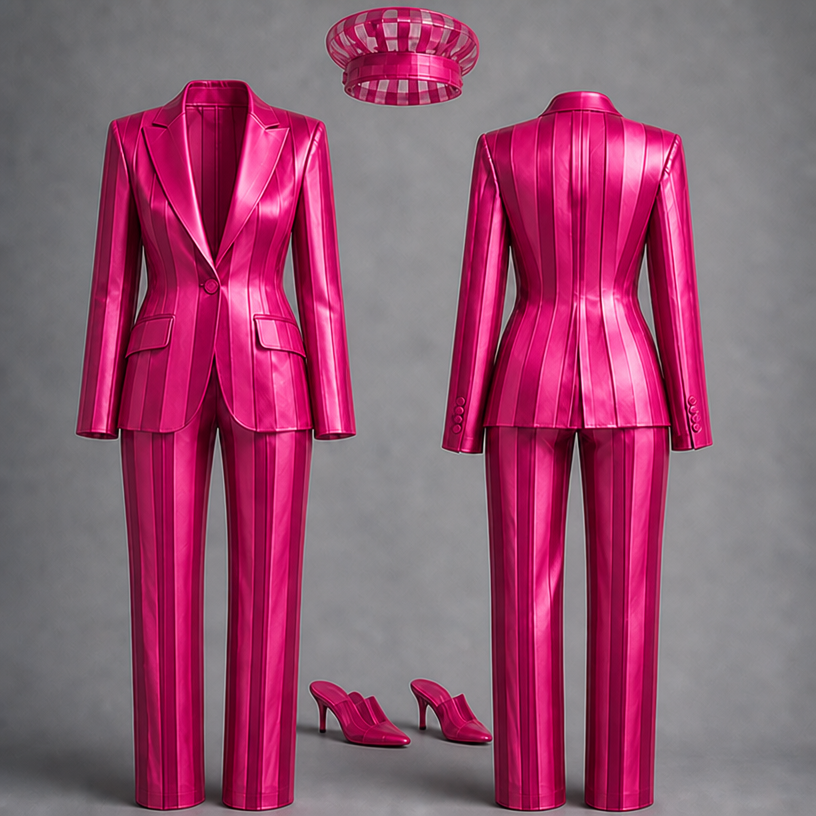 Make it in fuschia
edit the attached fashion design with these instructions: Make it in fuschia. keep it photorealistic, just the design no text