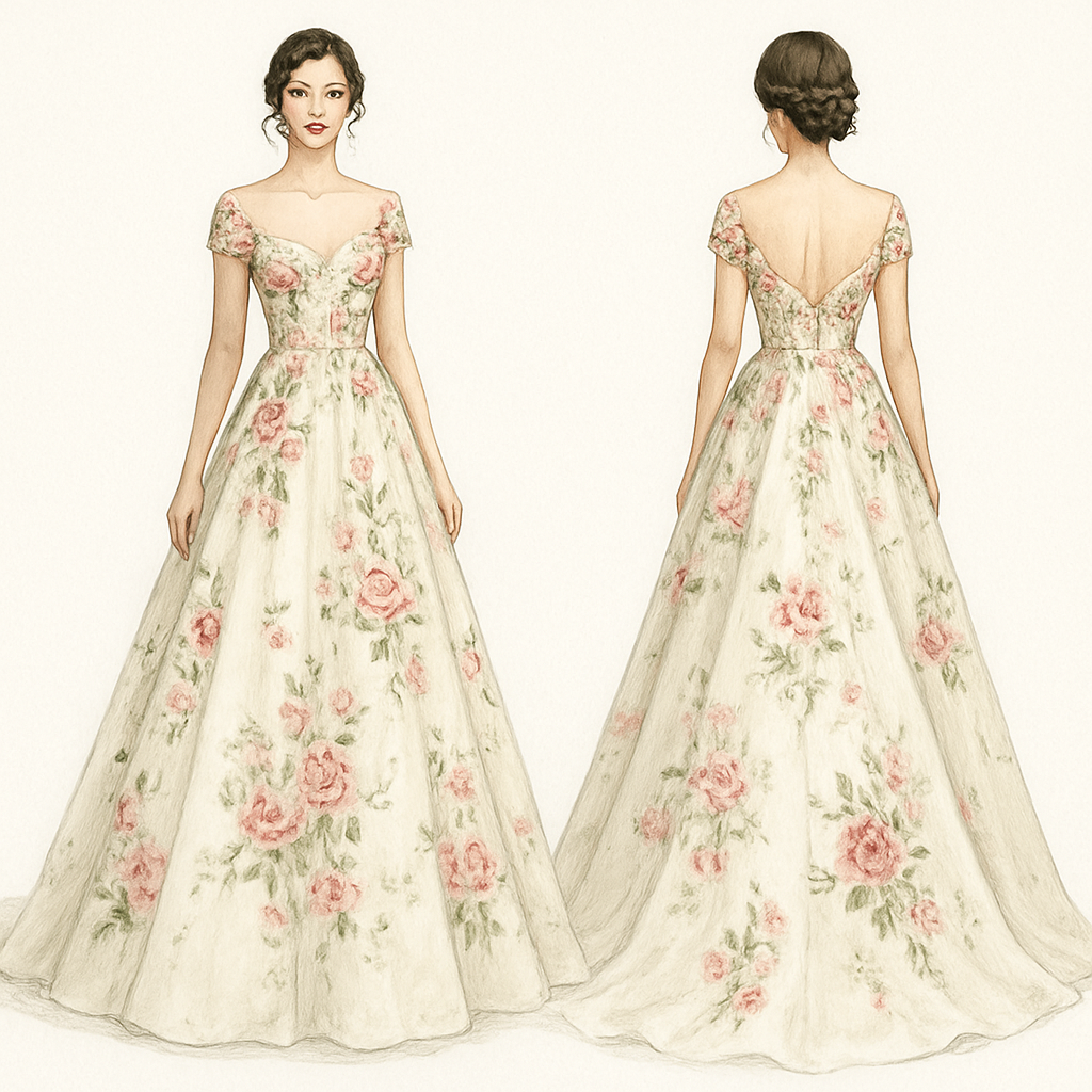 Flowers wedding
Flowers wedding
, formal style, show front and back