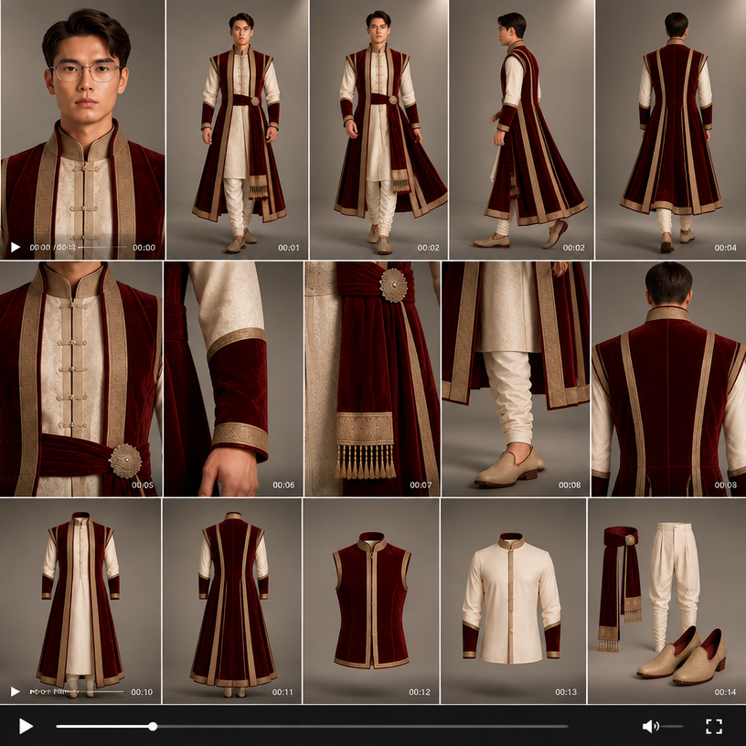 Can you make a video of these?
edit the attached fashion design with these instructions: Can you make a video of these?. keep it photorealistic, just the design no text