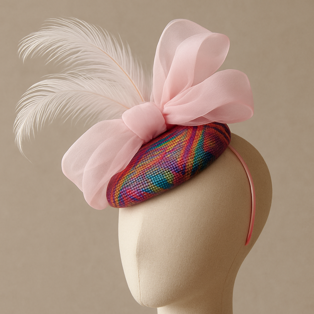 Create a one of a kind fascinator wedding hats, using colorful aso oke and a pink chiffon fabric, with feathers that will look unique, graceful, And attractive.
Create a one of a kind fascinator wedding hats, using colorful aso oke and a pink chiffon fabric, with feathers that will look unique, graceful, And attractive., classic style