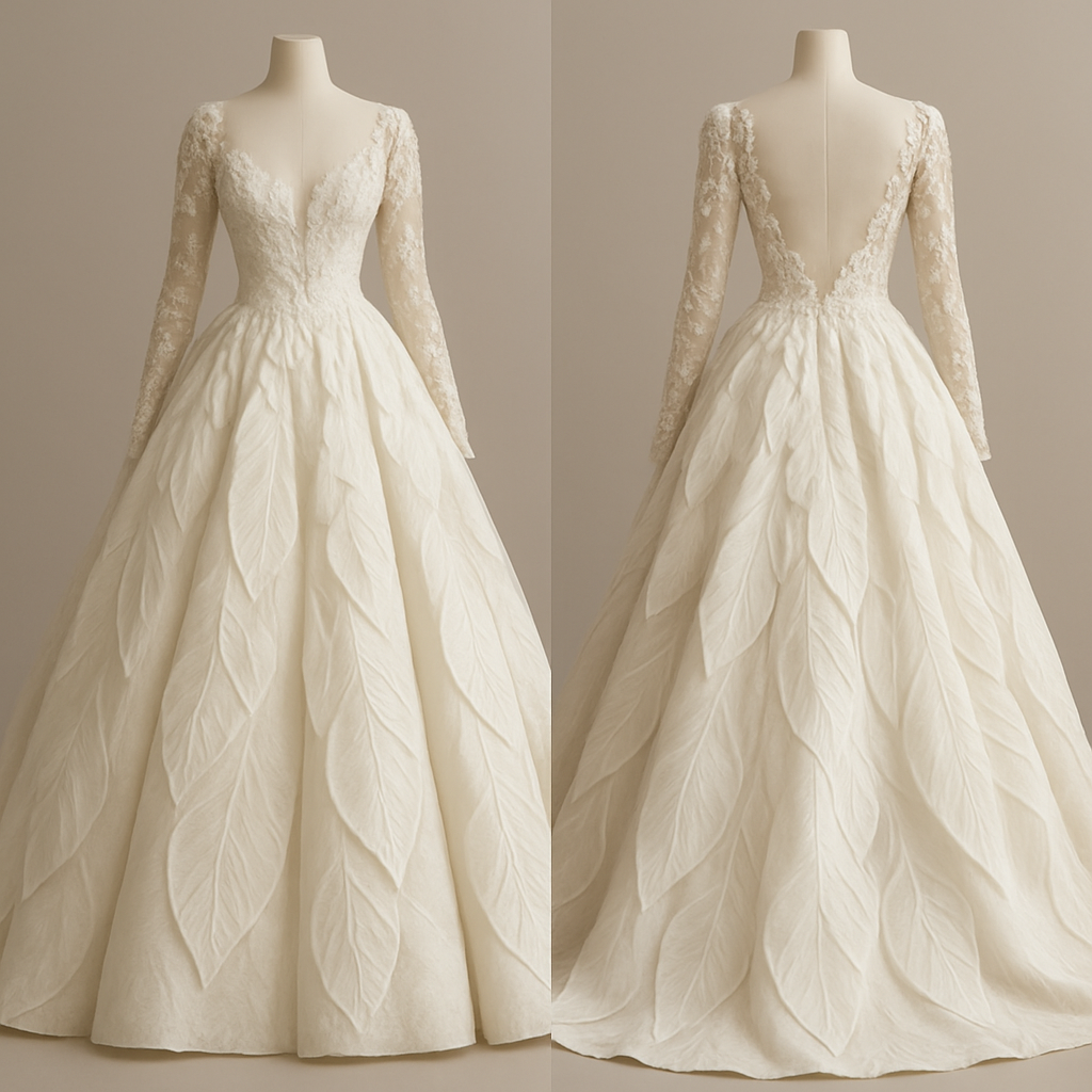 A dress like very princes and elegant
Long wedding dress with long leaves but fat leaves like exotic
In the back to be open and have flowers details
A dress like very princes and elegant
Long wedding dress with long leaves but fat leaves like exotic
In the back to be open and have flowers details
, show front and back